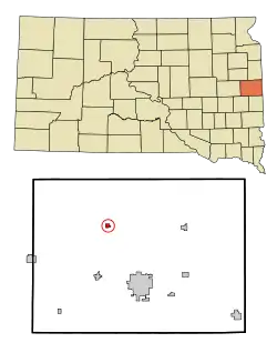 Location in Brookings County and the state of South Dakota