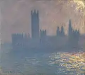 Houses of Parliament Sunlight Effect (Le Parlement effet de soleil) – Claude Monet