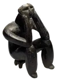 The Thinker of Cernavoda; by Hamangia culture from Romania; c. 5000 BC; terracotta; height: 11.5 cm (41⁄2 in.); National Museum of Romanian History (Bucharest)