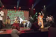 Members of the Buena Vista Social Club performing live in 2015.