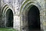 The north transept chapels.