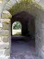 A view of the sacristy through the entrance from the cloister.