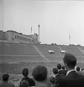 1955 race, two cars on the north banking