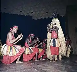 Dancers of Les Ballets Africains in Bonn, Germany, 1962