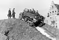 A captured Unic-Kégresse P107 halftrack in use by the Wehrmacht in Belgium November 1940