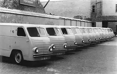 East German electric vans of the Deutsche Post in 1953