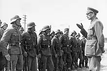 Vlasov inspects soldiers of the ROA, 1944