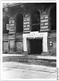 Entrance to the makeshift Hotel Adlon through the surviving 70a Wilhelmstrasse wing, 1950