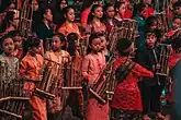 Angklung, traditional music instrument of Sundanese people from West Java