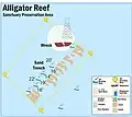 NOAA map of Alligator Reef