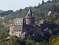 The castle viewed from the northeast across the Rhine