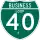 Business Interstate 40-F marker