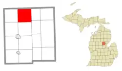 Location within Gladwin County