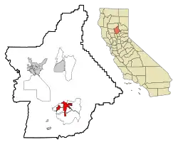 Location of Oroville in Butte County, California