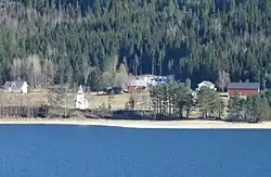 View of the village area, including the local chapel.