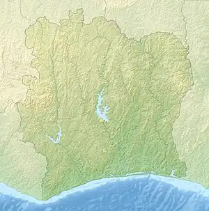 Map showing the location of Monogaga Classified Forest