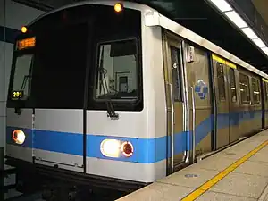 Typical heavy-capacity Taipei Metro trains