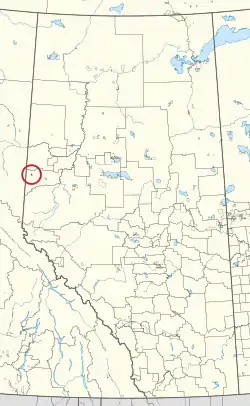 Location in Alberta