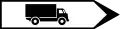 4.45 Signpost for particular vehicle types (here: lorries) (see panels 5.20–5.52; often announced with 4.23)