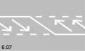 6.07 Pull arrows (white, arranged obliquely)Orders to leave the lane into the indicated direction