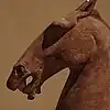 Close-up of a Han Dynasty ceramic horse