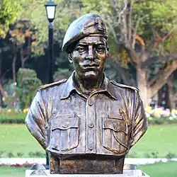 Abdul Hamid's bust at Param Yodha Sthal, National War Memorial, New Delhi