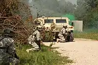 3-340th training the 824th Quartermaster Company (Heavy Airdrop Supply) during CSTX August 2015