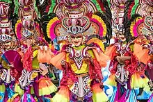 Masked participants during the MassKara Festival