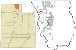 Location in Cache County and the state of Utah.