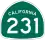 State Route 231 marker