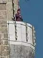 Muezzin reciting the adhan (close up Gazi Husrev-beg Mosque)