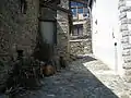 Anyós centre is composed of narrow cobbled streets (here: Camí de les Corts Noves)