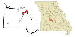 Location of Osage Beach, Missouri