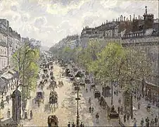 Le Boulevard de Montmartre, Matinée de Printemps,  street view from hotel window, 1897