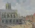 Camille Pissarro:L’Église Saint-Jacques à Dieppe, soleil, matin, 1901