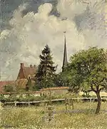 The Church at Eragny, Camille Pissarro, 1884.  The Walters Art Museum.