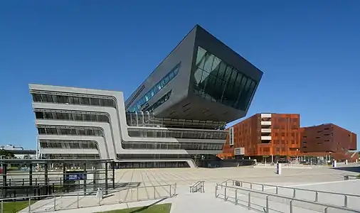 The Library and Learning Center of the University of Vienna (Vienna, Austria), 2008, by Zaha Hadid