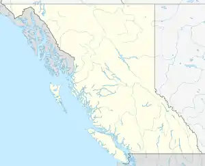 Map showing the location of Kikomun Creek Provincial Park