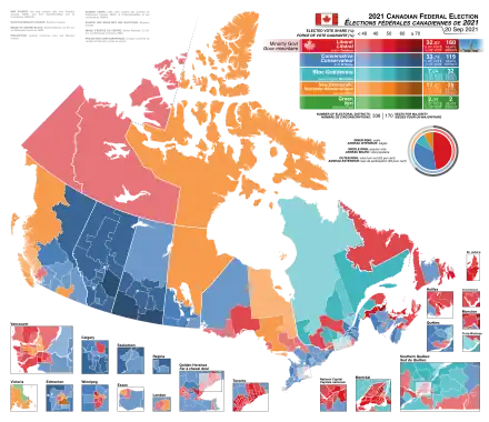 Map of actual election results