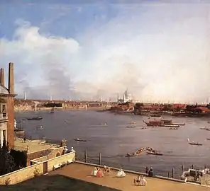 St Paul's from Richmond House by the Venetian painter Canaletto (1747)