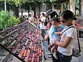 Candle lighting for prayer at the Sto. Niño Church