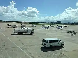 Near the United States Postal Service cargo area in Cangrejo Arriba