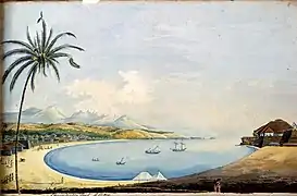 Cannonore fort & Bay'; a watercolor by John Johnston, c.1795-1801