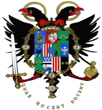 Cantacuzino family arms, variant used ca. 1900