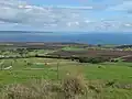 Farmland at Cape Jarvis with Kangaroo Island in the background