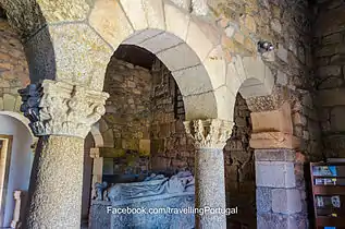 Corinthian-kind capitals from the Visigothic period in São Pedro de Balsemão Chapel.