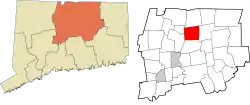 East Windsor's location within the Capitol Planning Region and the state of Connecticut