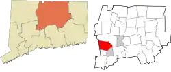 Farmington's location within the Capitol Planning Region and the state of Connecticut