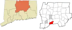 Rocky Hill's location within the Capitol Planning Region and the state of Connecticut