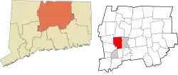 West Hartford's location within the Capitol Planning Region and the state of Connecticut